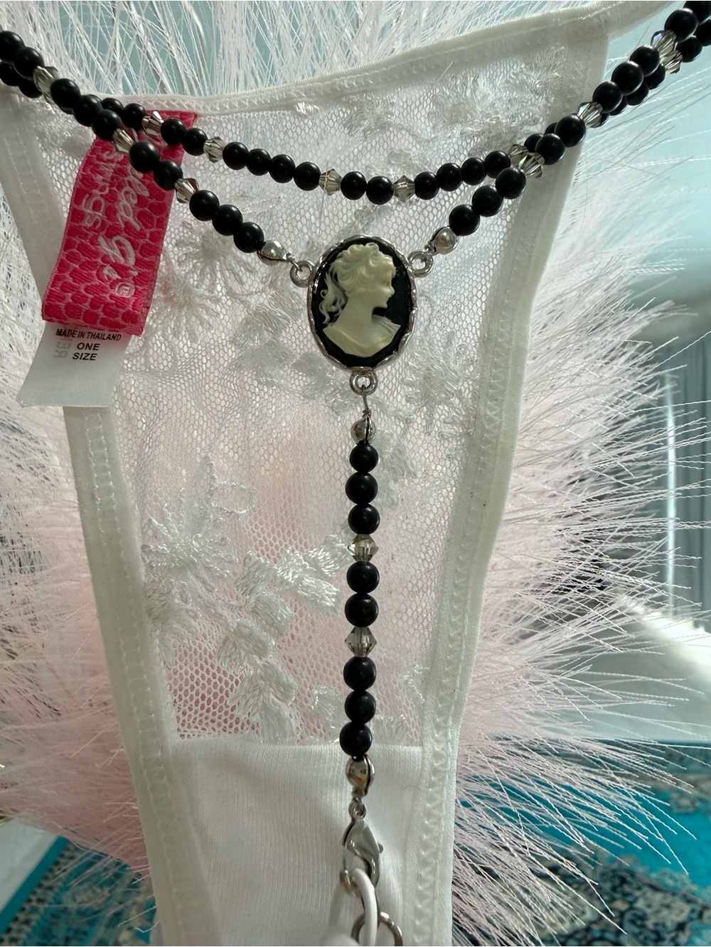 Jewel cameo G string